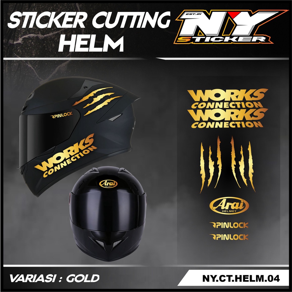 Jual Stiker Cutting Helm Work - Cutting stiker helm Full face Hologram ...
