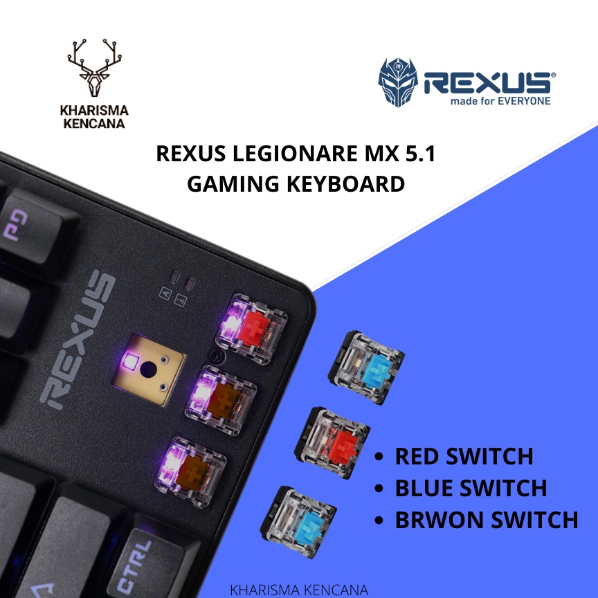 Jual REXUS LEGIONARE MX 5.1 GAMING KEYBOARD | Shopee Indonesia