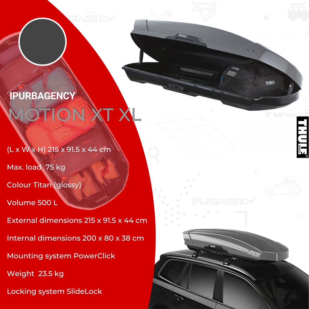 Jual (Bagasi atap) Thule Roof box Motion XT XL Shopee Indonesia