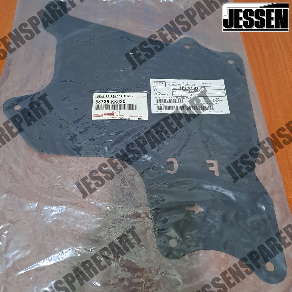 Jual SEAL LINER FENDER APRON INNOVA REBORN HILUX DEPAN 53735-KK030 ...