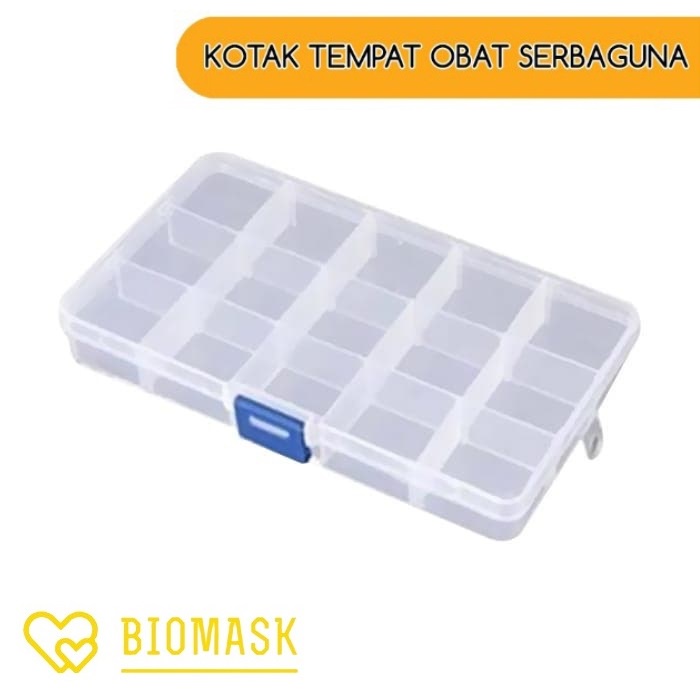 Jual Wadah Kotak Sekat Plastik Tempat Penyimpanan Obat Pil Tablet Pill Shopee Indonesia