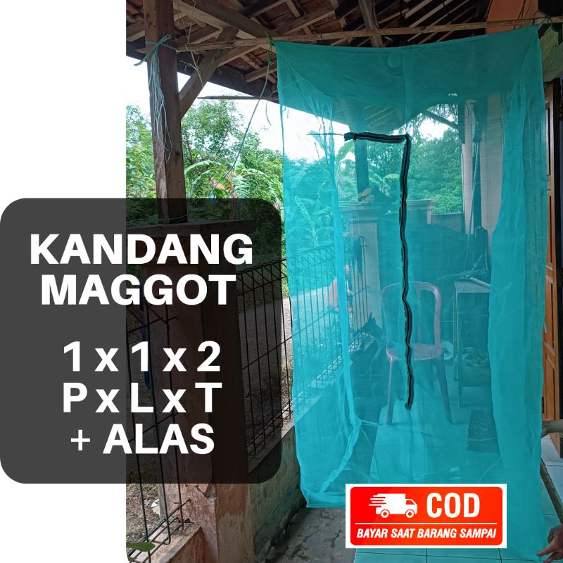 Jual Kandang Magot Lalat Bsf Portabel Jaring Kasa Hijau Maggot Shopee