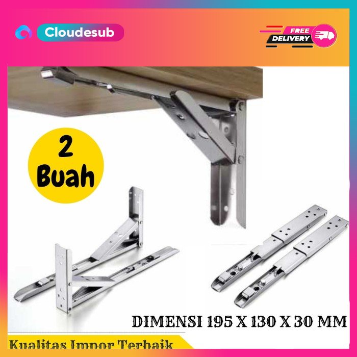 Jual Buah Engsel Inch Siku Lipat Bracket Meja Dan Dinding Bobot