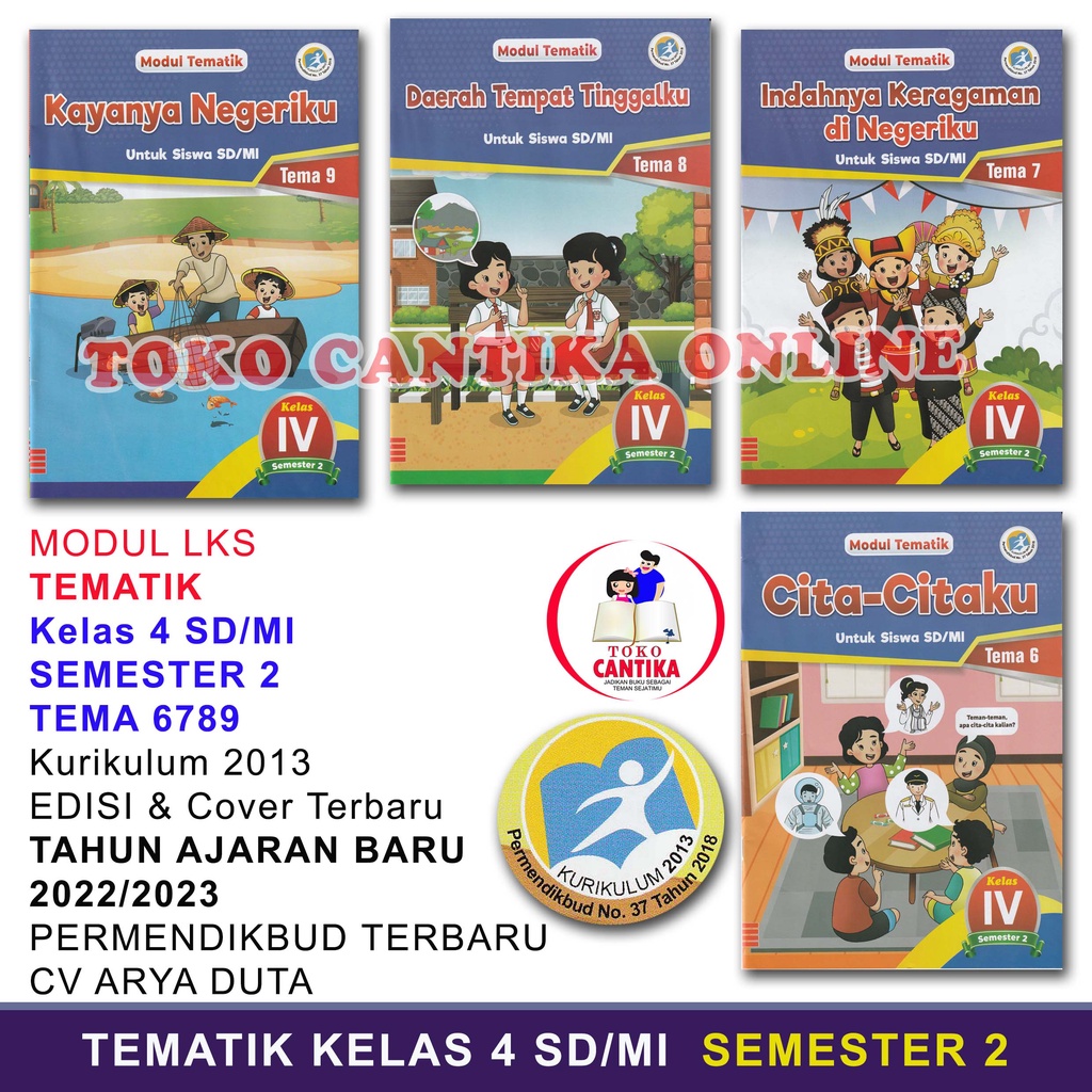 Jual Buku LKS Kelas 4 SD MI tema 6789 Semester 2 - Modul Tematik ...