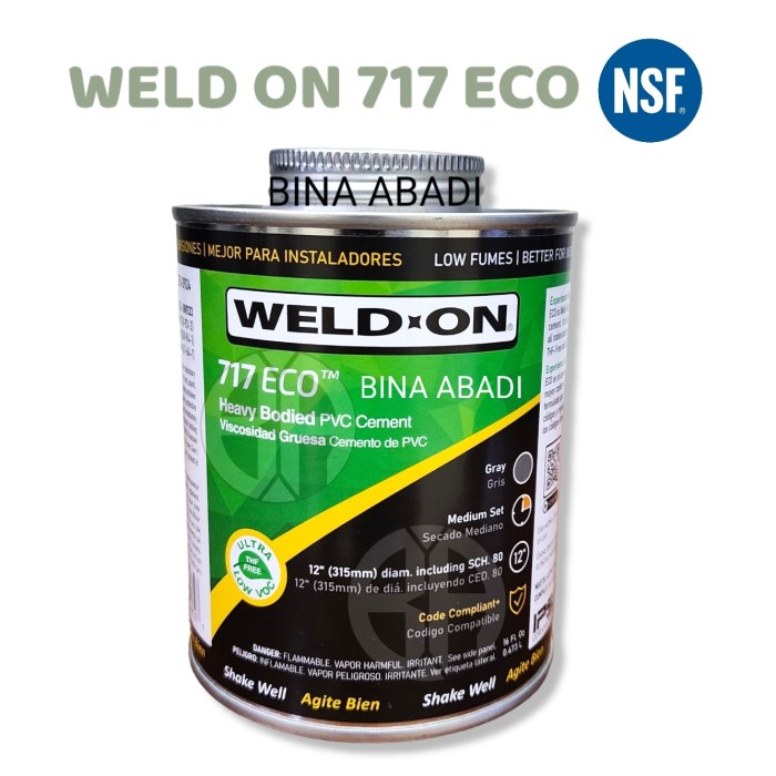 Jual Glue Lem Pipa Pvc Weld On Eco 717 Size 473 Ml Shopee Indonesia