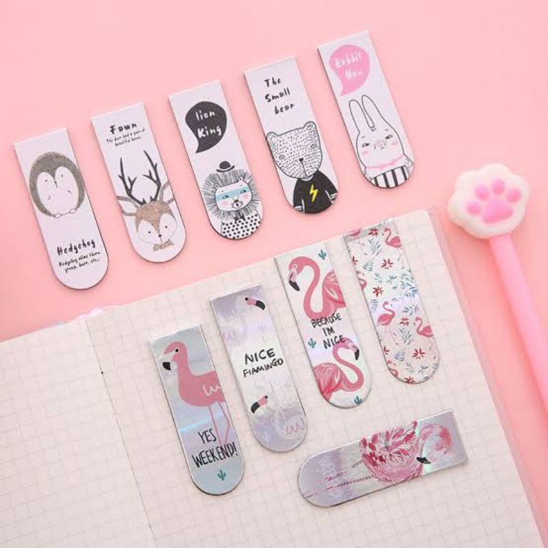 Jual Pembatas Buku Kartun Magnetik Penanda Buku Magnet Bookmark