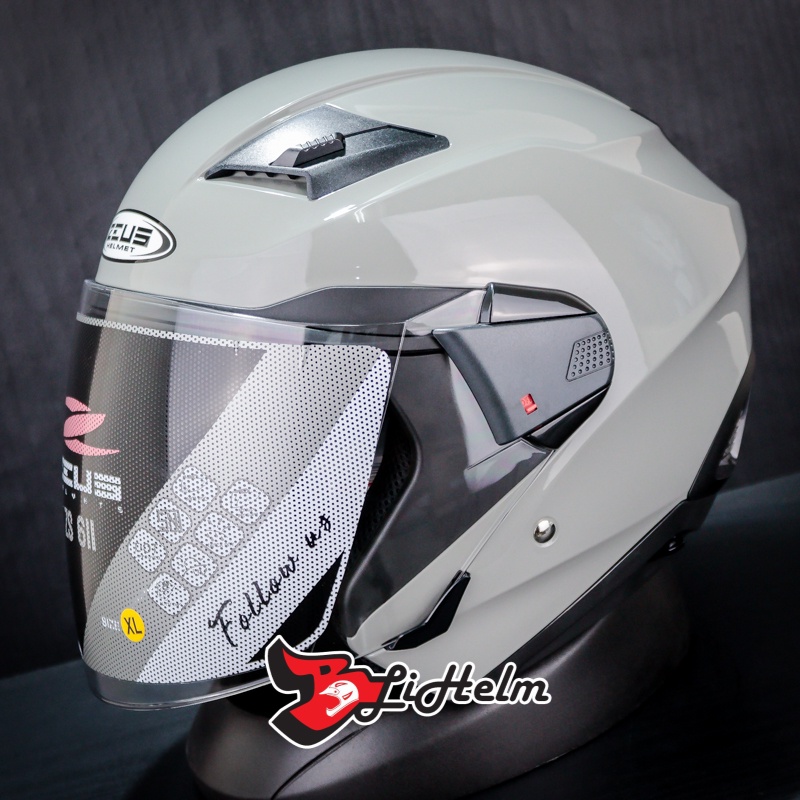 Jual Zeus Helm Zs Solid Audi Gray Zs Double Visor Shopee Indonesia