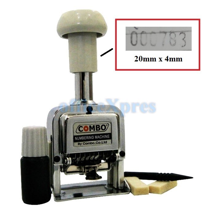 Jual Numerator / Numbering Machine 6 Digits 106S Combo Sejenis Joyko ...