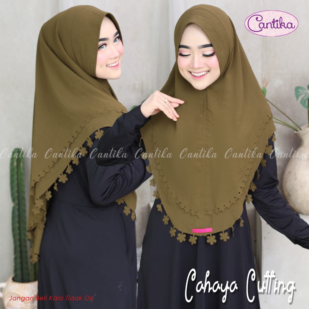 Jual Jilbab Syari Khimar Cahaya Cutting Ori Cantika By Athirtextile Shopee Indonesia 0587