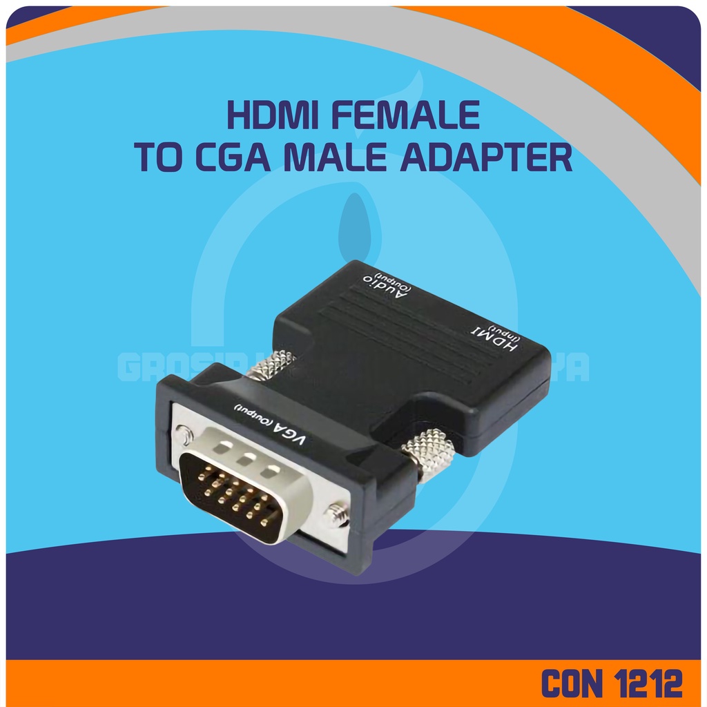 Jual Hdmi To Vga With Audio Converter Dongle Hdmi Female To Vga Male