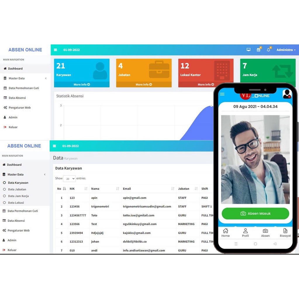 Jual Source Code Aplikasi Absensi Online Versi 3.0 | Shopee Indonesia