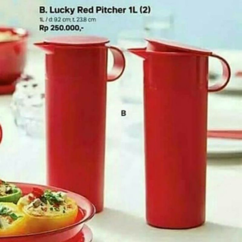 Jual lucky red pitcher 1L teko merah 1L (1) | Shopee Indonesia
