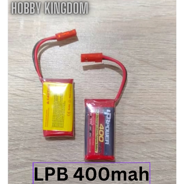 Jual Battery Batre LPB 400mah 1S 25C 3.7V Lipo Baterai for RC | Shopee ...