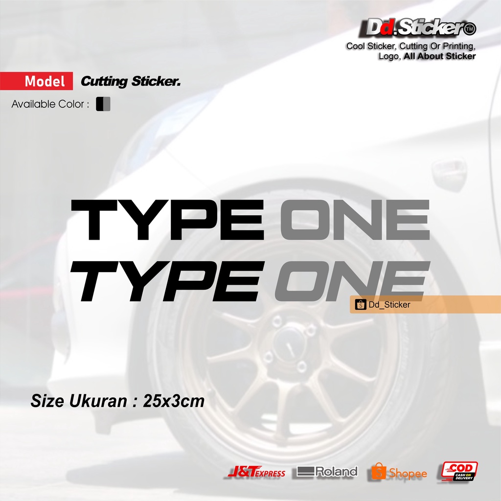 Jual TYPE ONE JDM Panjang 25cm | Cutting Sticker | Shopee Indonesia