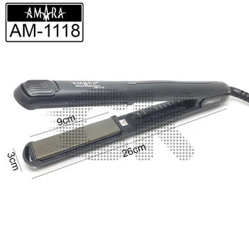 AMARA AM 1118 Catokan Pelurus Dan Pengeriting Rambut Plat Tourmaline Cepat Panas Cocok
