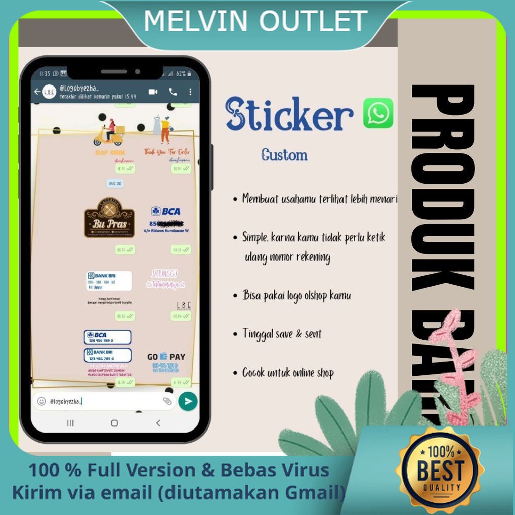 Jual Sticker Whatsapp Nomor Rekening Bank / Stiker Whatsap Termurah ...