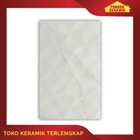 Keramik Dinding Massimo Ukuran 25x40 Macau L Grey Motif Cristal