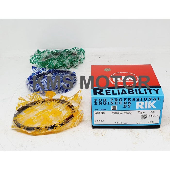 Jual Ring Piston Hyundai Matrix G4ED 40070 Std dan 0.50 RIKEN Japan