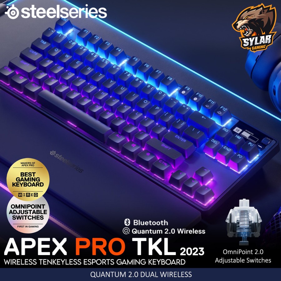 Jual Steelseries Apex Pro TKL 2023 Wireless Mechanical Gaming Keyboard ...