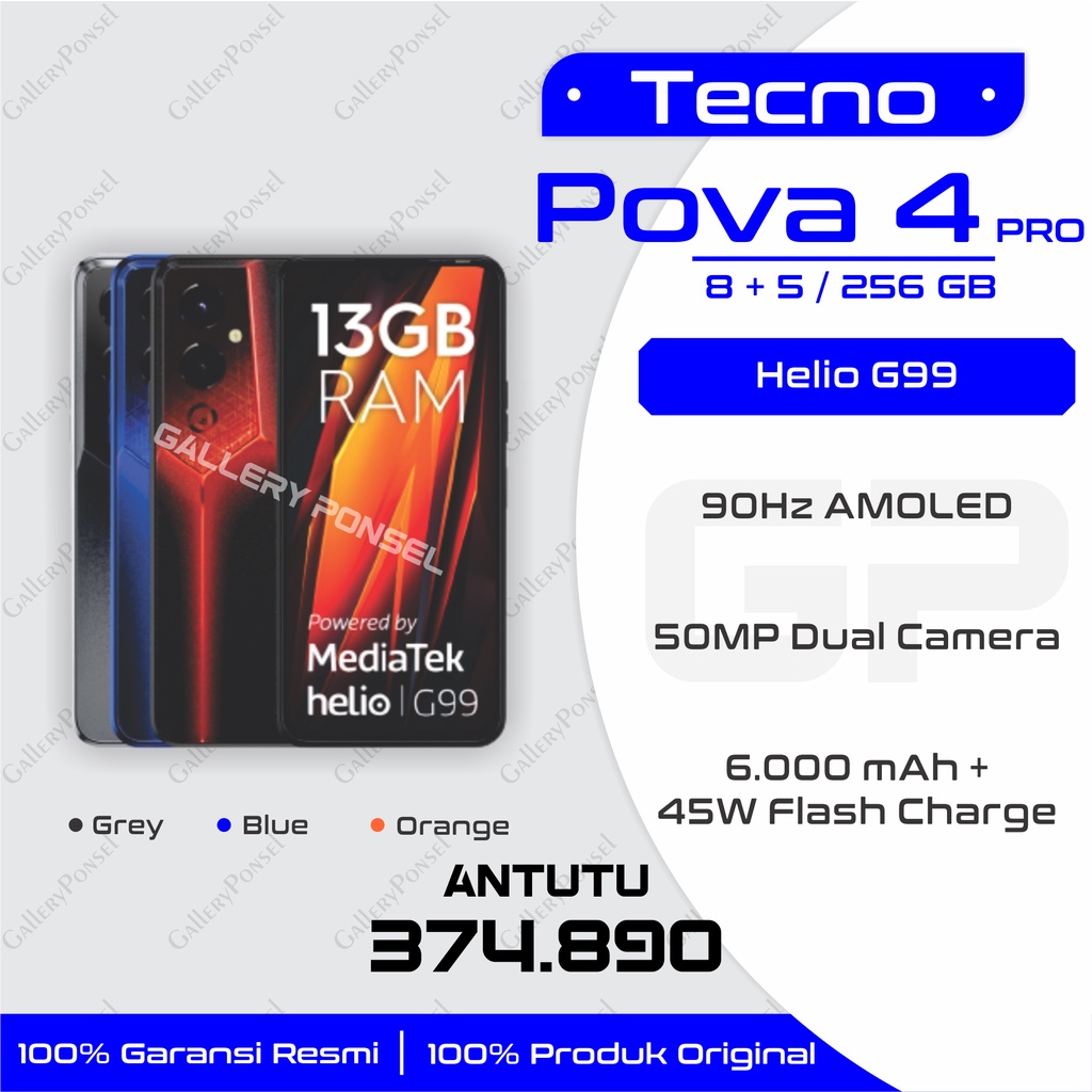 Jual Tecno Pova 4 Pro 8/256 GB - Garansi Resmi | Shopee Indonesia