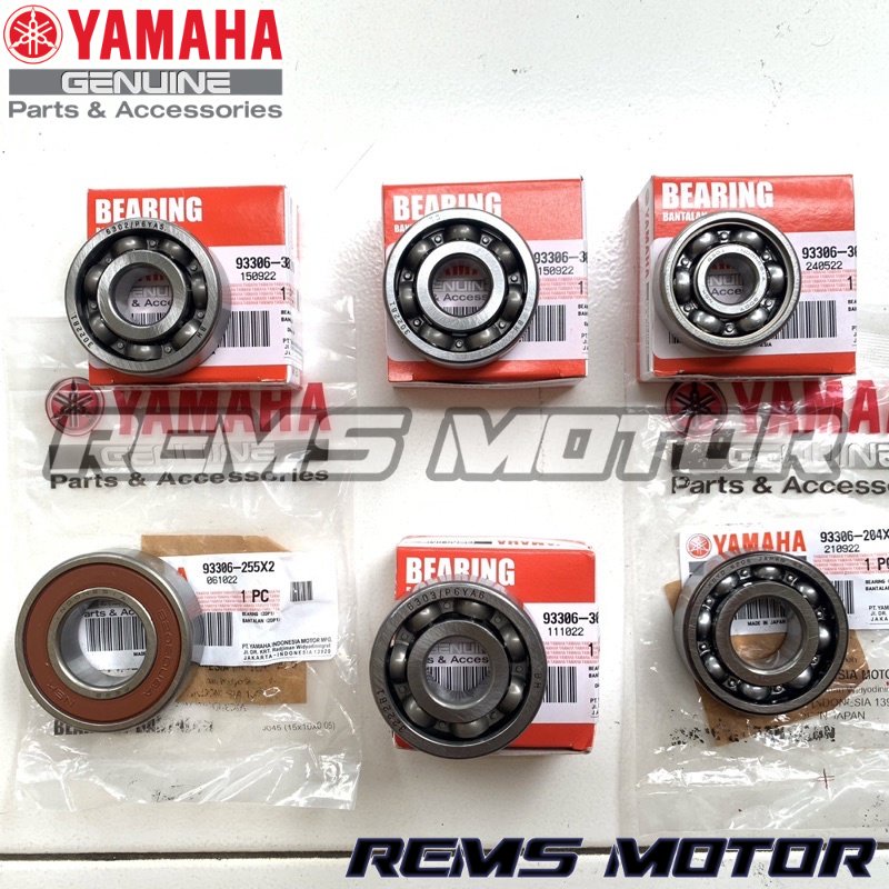 Jual BEARING SET GEARBOX RASIO AEROX NMAX LEXI ORIGINAL YAMAHA BERING