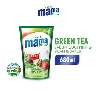 Mama Lime Sabun Cuci Piring Green Tea Pouch 680 ml
