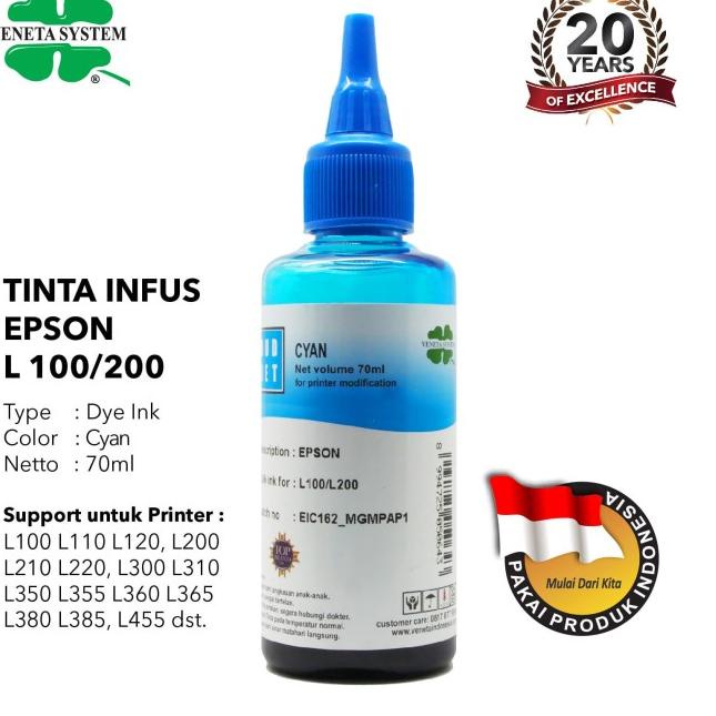 Jual Tinta Infus Ciss Epson L100 L110 L120 L200 L210 L220 Set 70ml Shopee Indonesia 8967