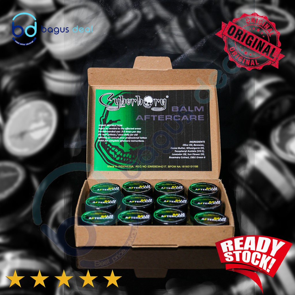 Jual Cyberborg Tattoo Aftercare Balm / Salep Tato Box Isi 12pcs ukuran ...