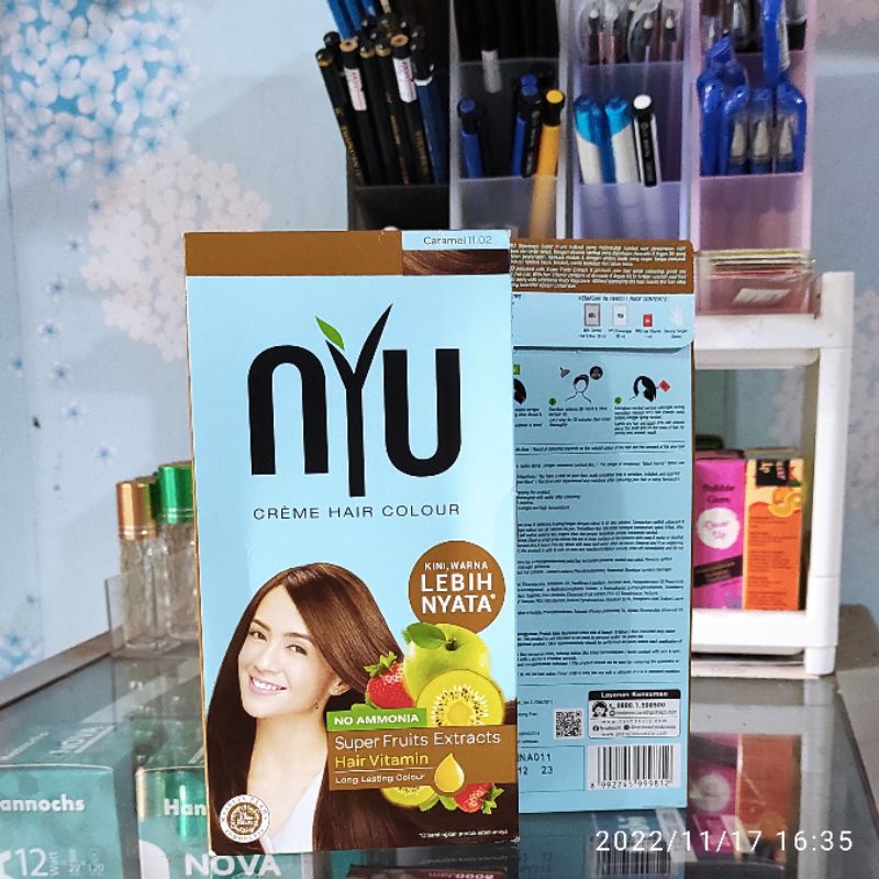 Jual Nyu Creme Hair Colour Caramel 11.02 Pewarna Rambut Tanpa Ammonia ...