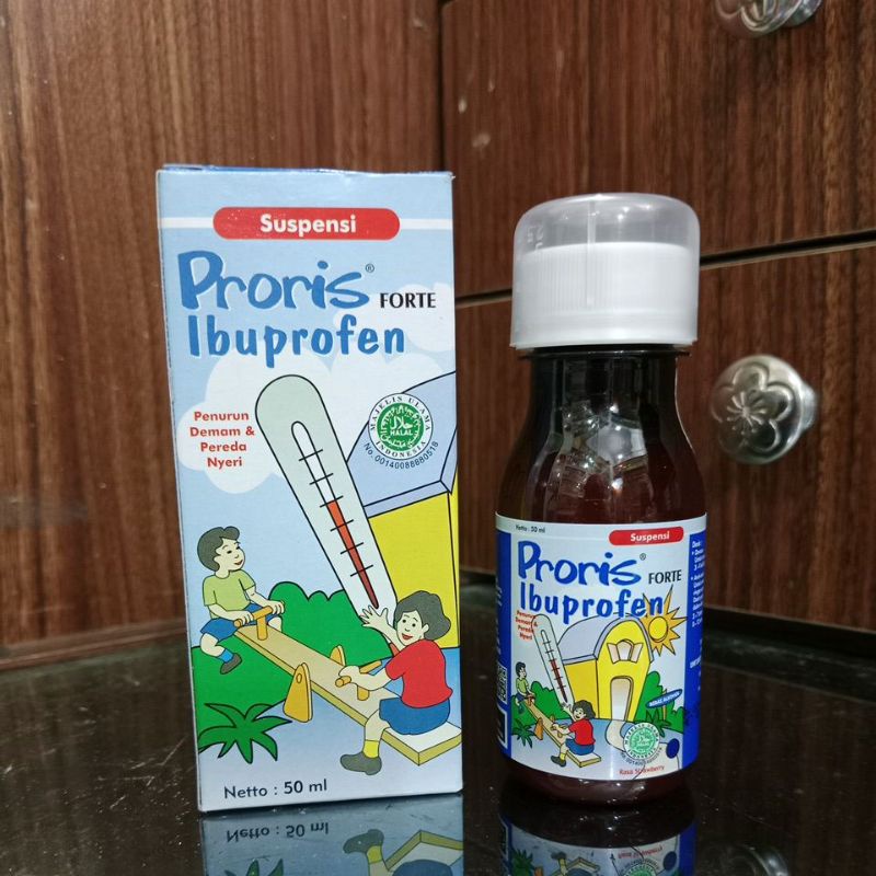 Jual Proris Forte Ibuprofen Sirup 50 ml (rasa strawberry) Shopee