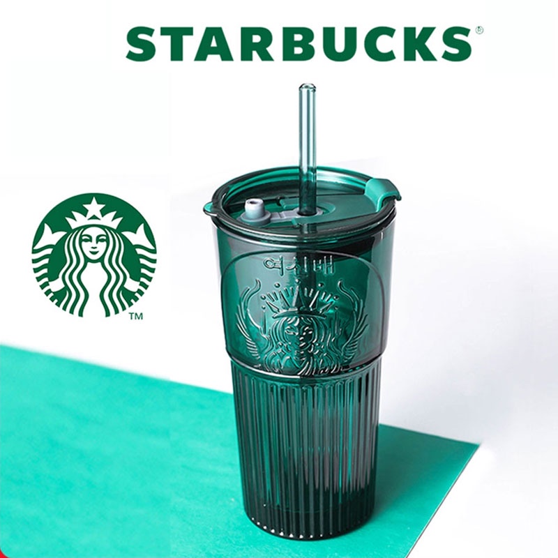 Jual Original 100 600ML Starbucks Dark Green Goddess Glass High Color