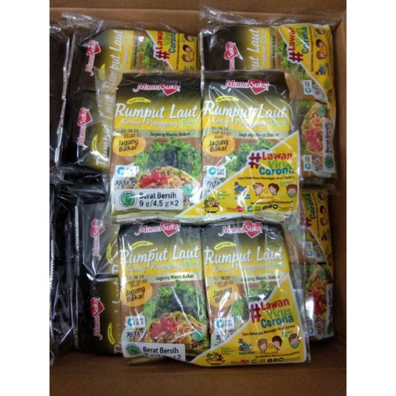 Jual Mamasuka rumput laut harga perpak isi 2 pcs varian rasa random ...