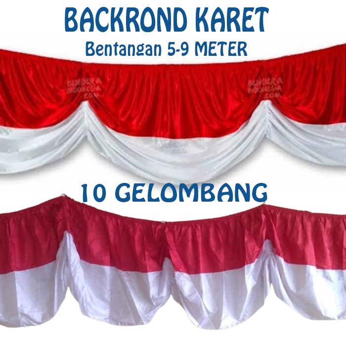 Jual BENDERA BACKGROUND KARET 10 GELOMBANG | Shopee Indonesia