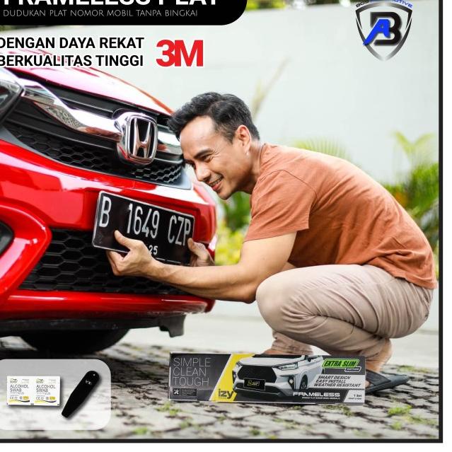 Jual FRAMELESS PLATE DUDUKAN PLAT NOMOR MOBIL IZY EXTRA SLIM (CLEAN ...