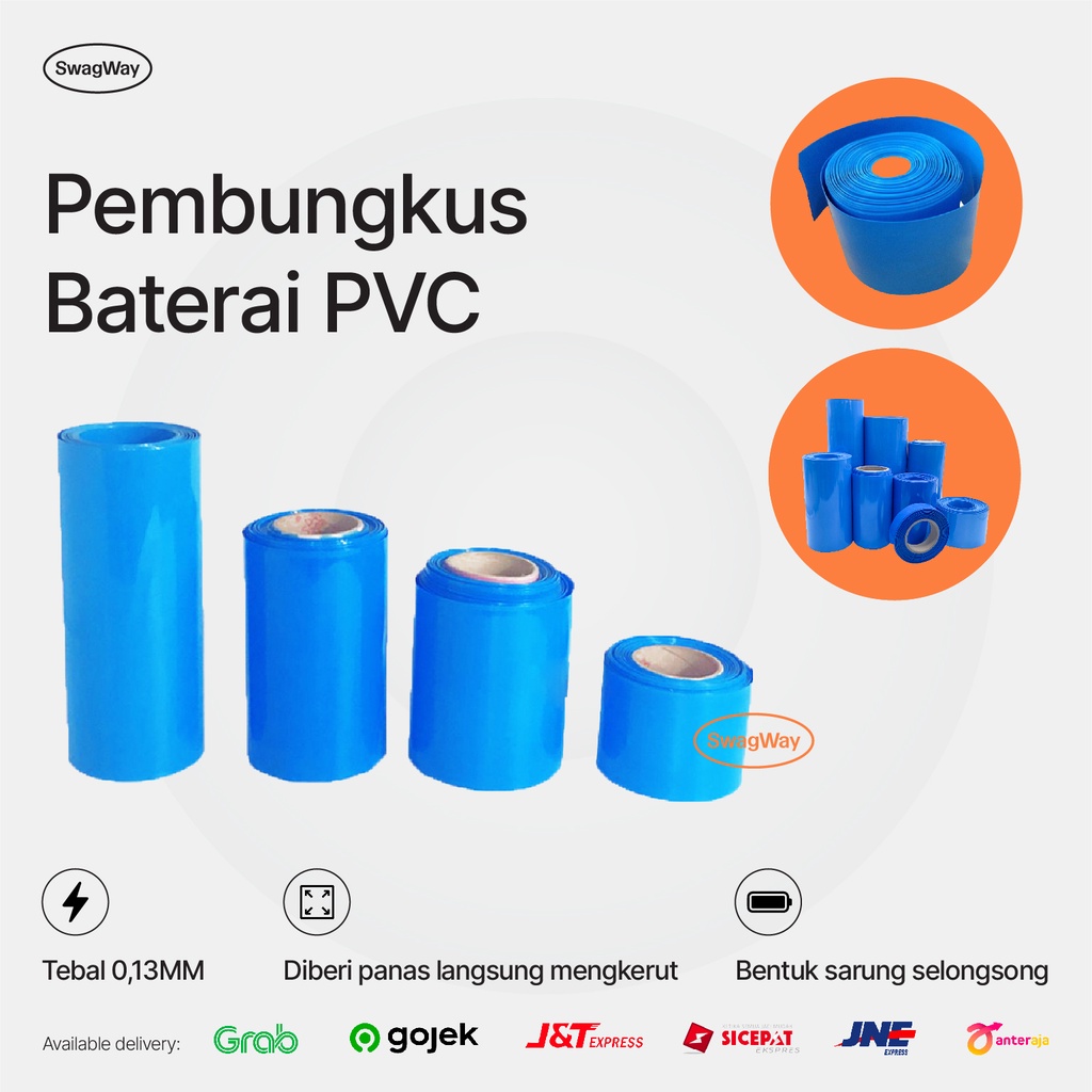 Jual Pembungkus baterai PVC plastik bungkus battery Heat shrink wrap