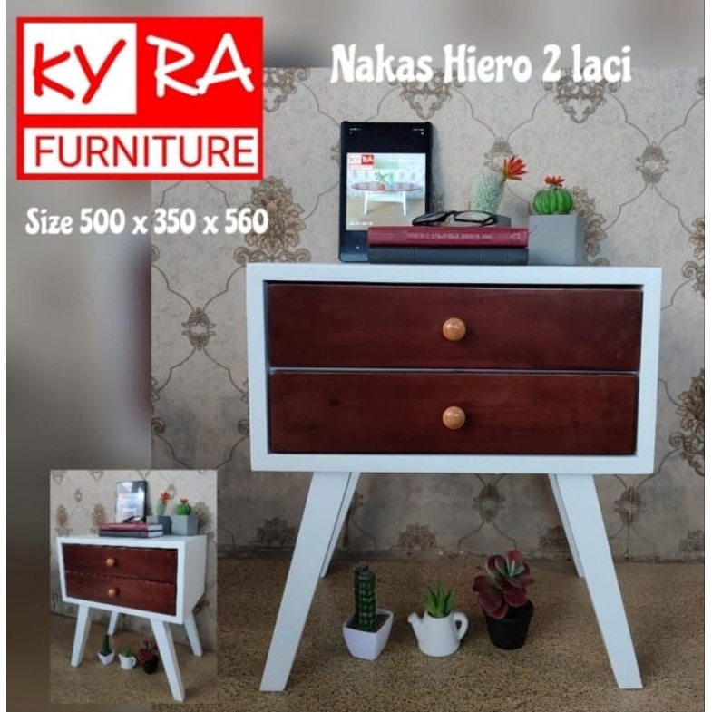 Jual Nakas Hiero Laci Side Table Kyra Meja Sudut Minimalis Kayu Solid