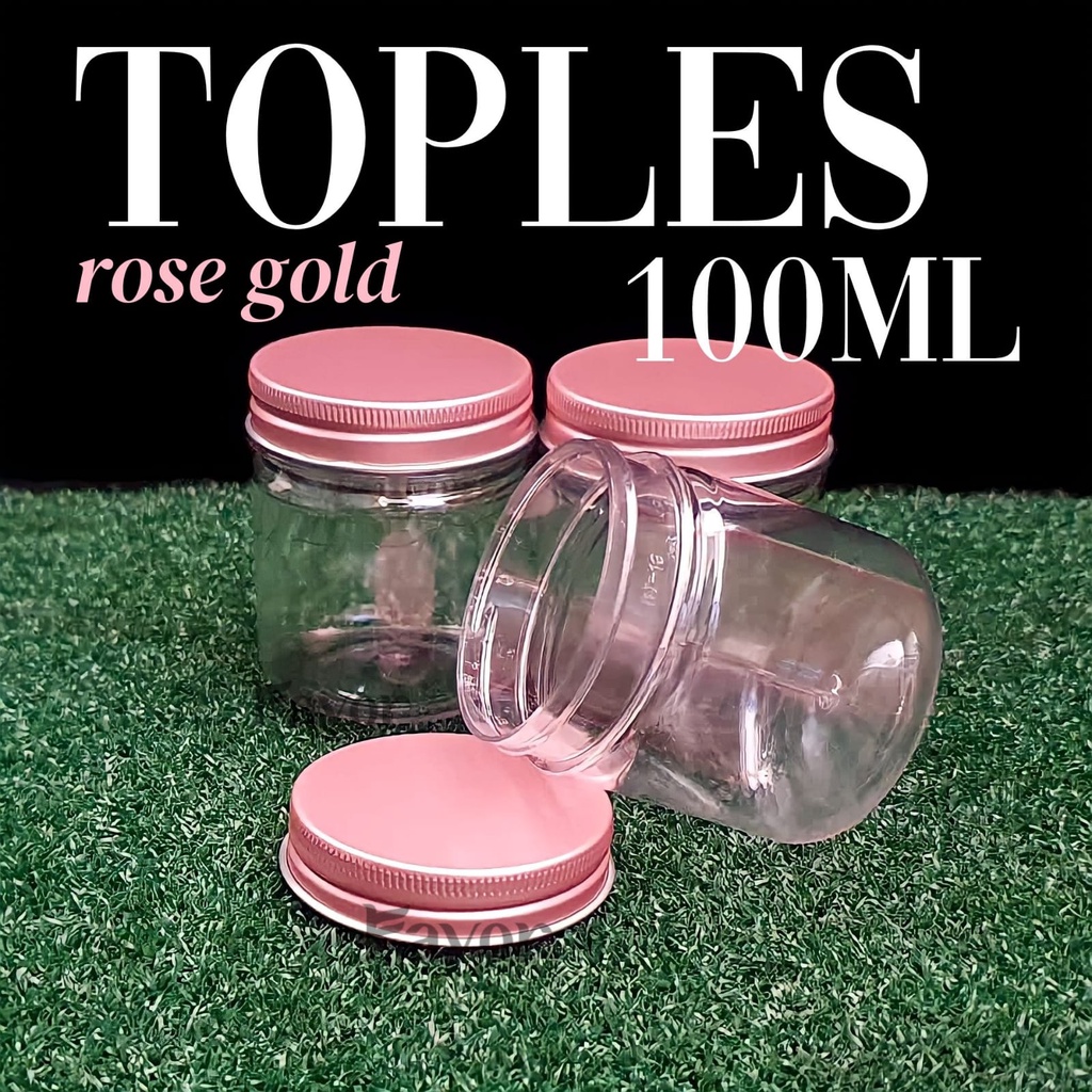 Jual Toples Mini Jar Anggun Rosegold 100 Ml Model Pala Tutup Alumunium Toples Bumbu Kecil 9747