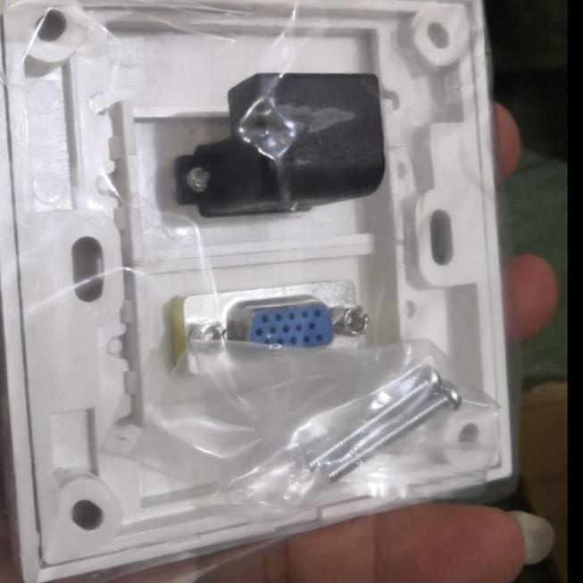 Jual SKU-1013 FACEPLATE VGA + HDMI COMBO / FACE PLATE / MODULAR VGA ...