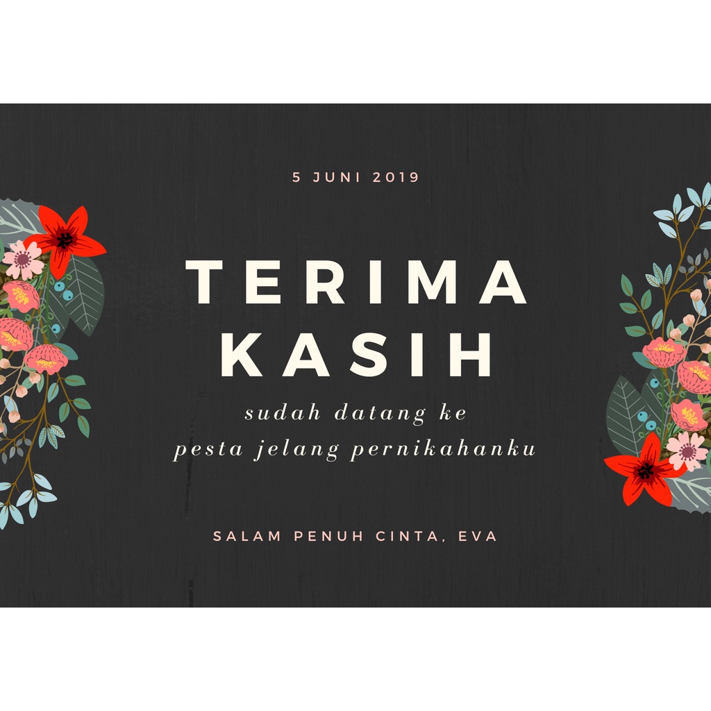 Jual kartu ucapan terimakasih/souvenir/kartu penukaran souvenir