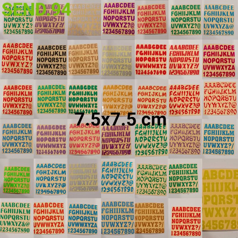 Jual sticker cutting abjad alphabet huruf ABC tulisan | Shopee Indonesia