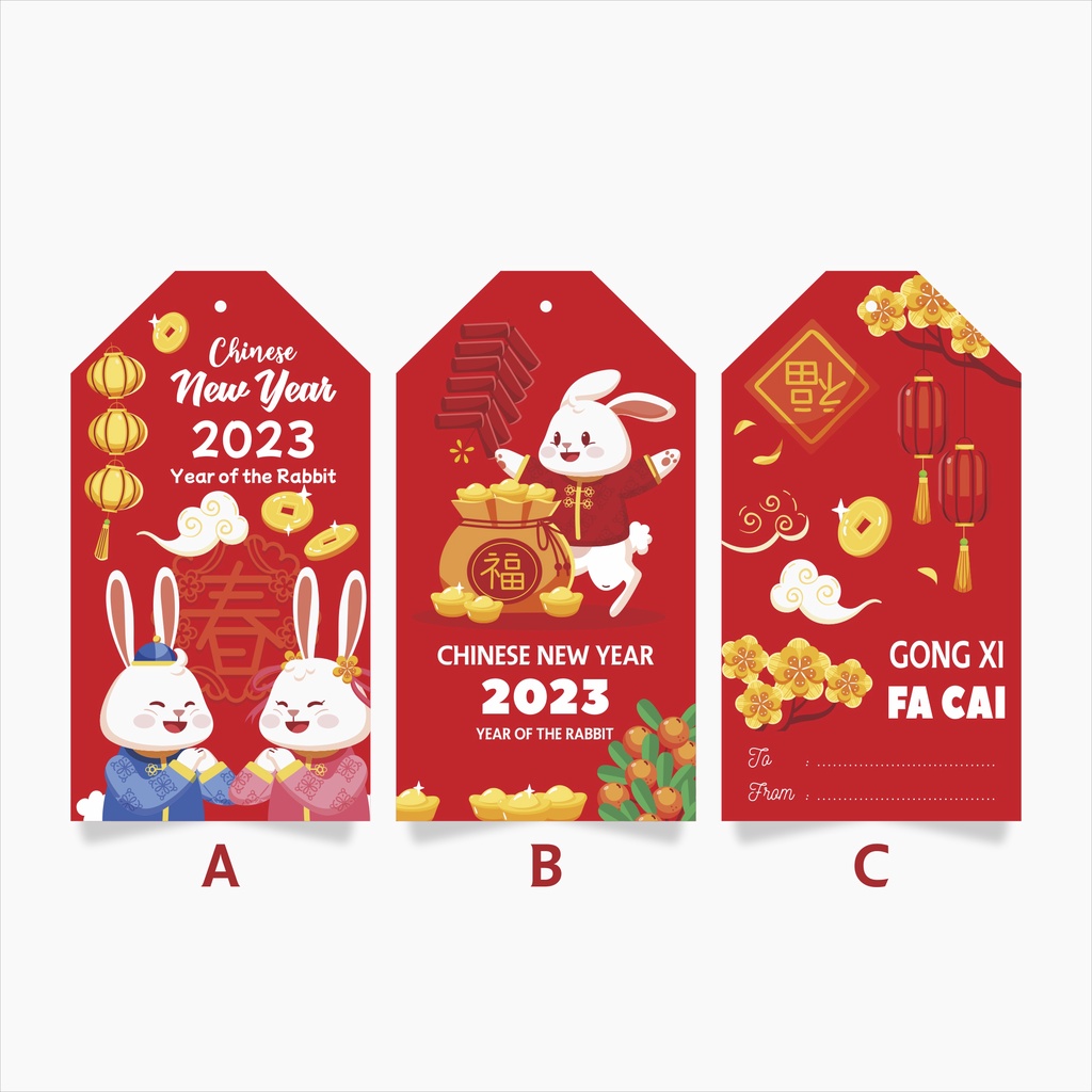 Jual Hang Tag/Kartu Ucapan Label Gantung Hari Raya Imlek Chinese New ...