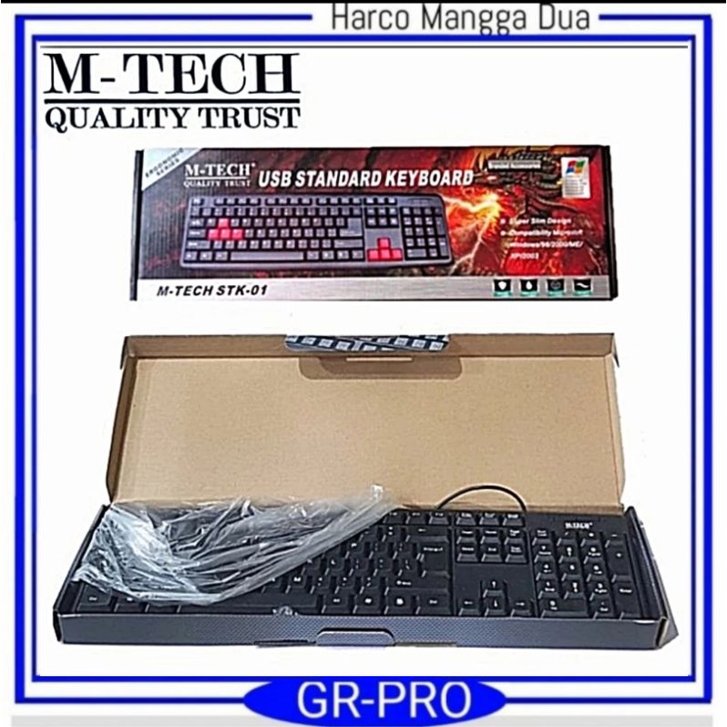 Jual Keyboard Pc Usb Standar Stk Original M Tech Shopee Indonesia