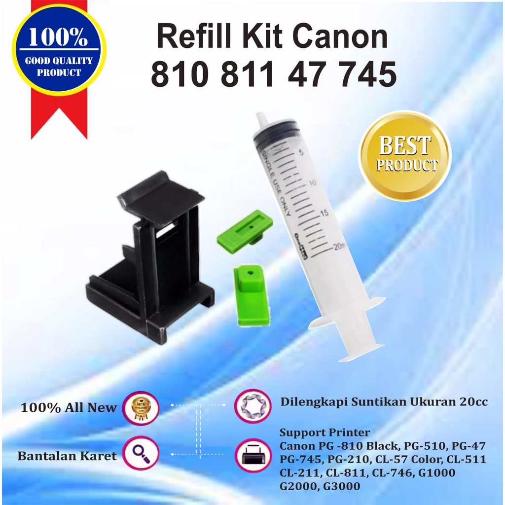 Jual Refill Kit Penyedot Tinta Cartridge Canon 810 811 47 57 745 746