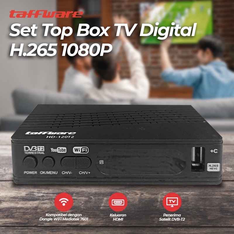 Jual STB SET TOP BOX TV Digital TV Tuner Box Receiver DVB T2 H.265 ...