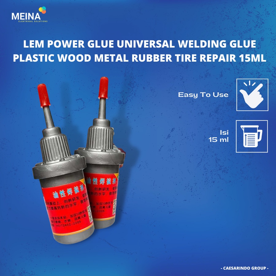 Jual LEM POWER GLUE SUPER KUAT WELDING GLUE PLASTIK WOOD SERBAGUNA 15ML