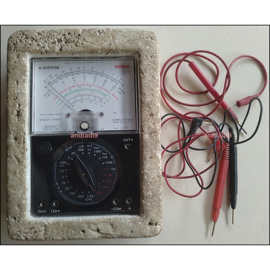 Jual MULTIMETER AVOMETER ANALOG JADUL SANWA A303TRDII MADE IN JAPAN