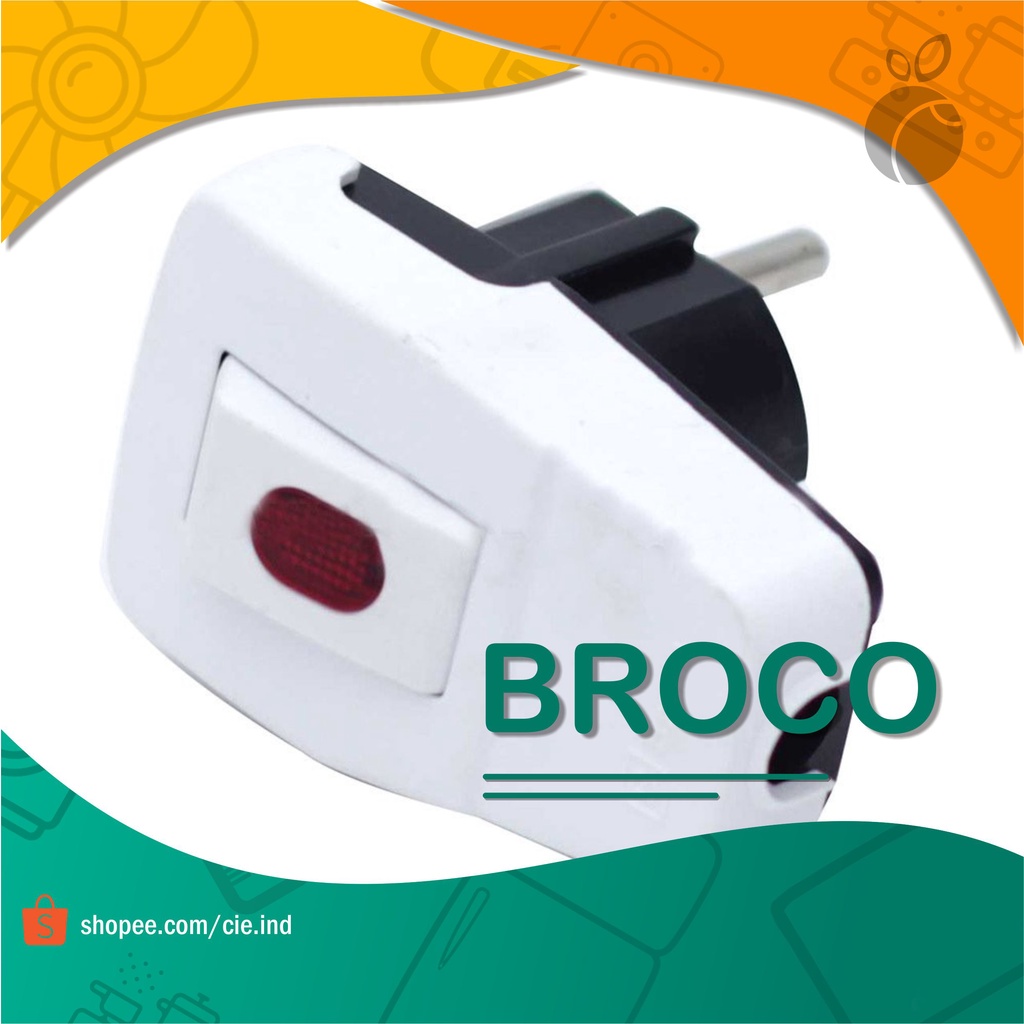 Jual Steker + Saklar Broco Lampu Switch ON OFF Putih | Shopee Indonesia