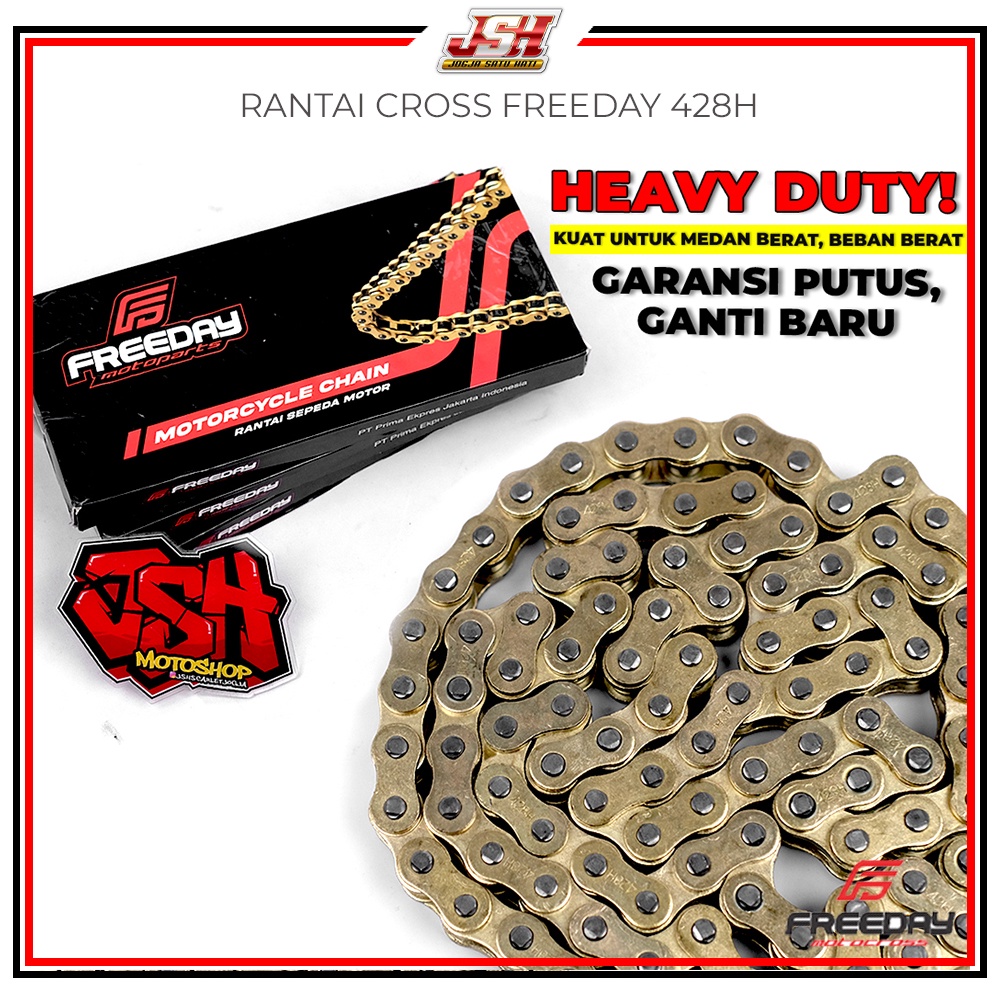 Jual Rantai Cross FREEDAY 428H 130L / 140L KLX 150 Bigfoot Dtracker CRF ...