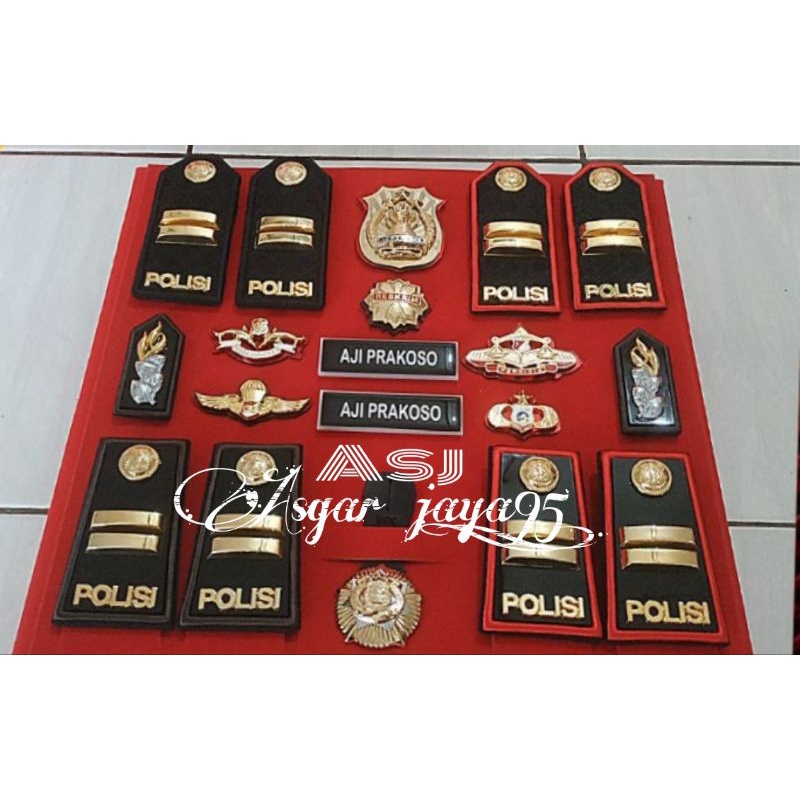 Jual Tanda Pangkat Iptu Perwira Polisi Pdh Pdu Set Box Costum Ucapan Selamat Bisa Riques