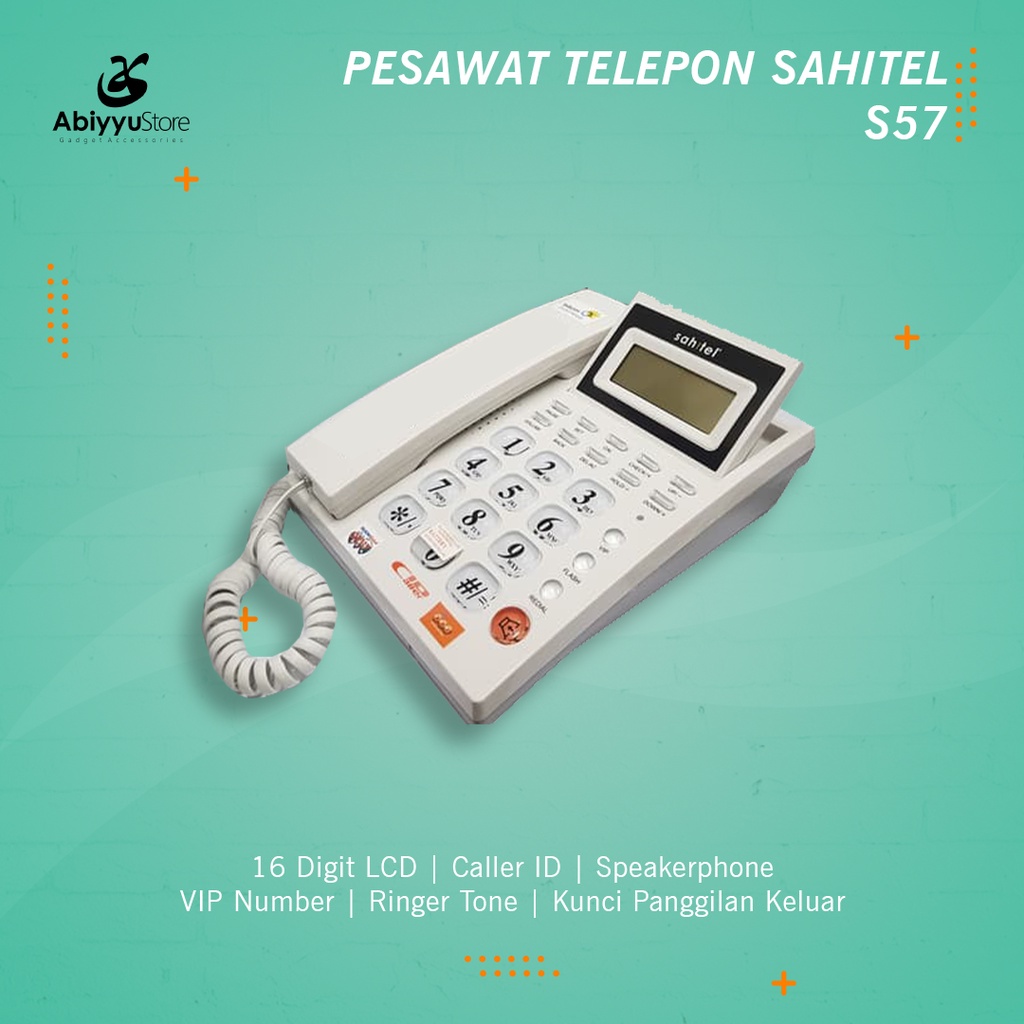 Jual Pesawat Telepon Sahitel S57 Telephone Kabel Rumah Kantor Indihome ...